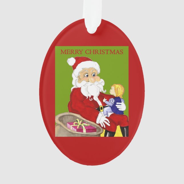 Frohe Weihnachtsfeier und Kinderschmuck Ornament (Rückseite)