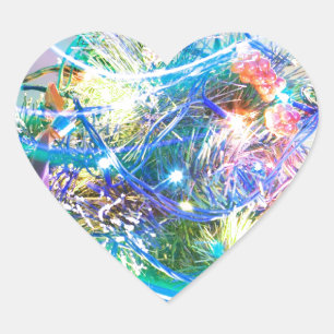 Frohe Weihnachtsfeiern Weihnachten Weihnachten Wei Herz-Aufkleber