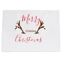 Frohe Weihnachtsfeiertag Rotes Rentierhorn