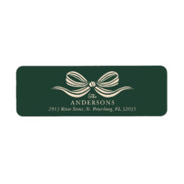 Frohe Weihnachtsfeiertage Bow Rücksendeadresse Eti