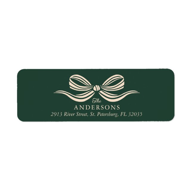 Frohe Weihnachtsfeiertage Bow Rücksendeadresse Eti (Vorne)