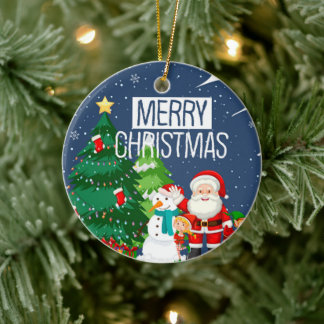 Frohe Weihnachtsfeiertage Design Keramik Ornament
