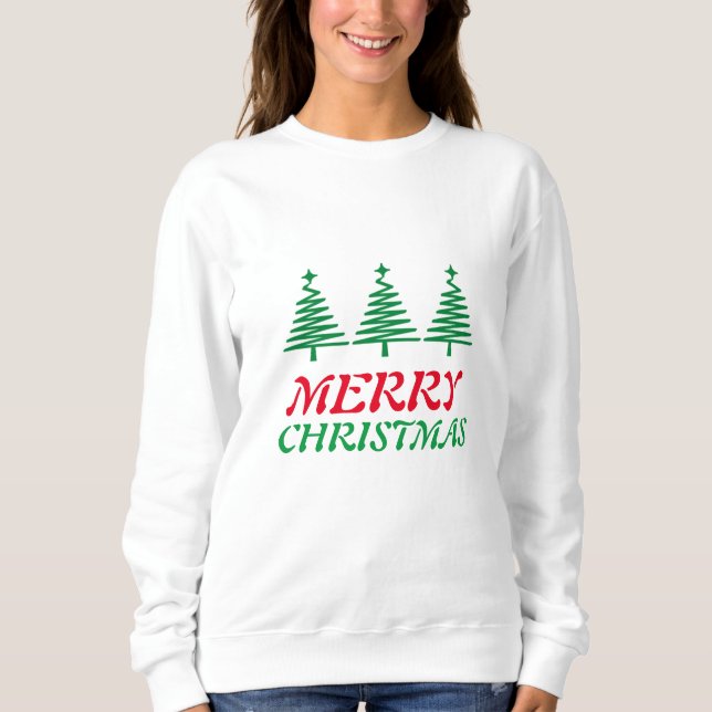 Frohe Weihnachtsfeiertage Elegant individualisiere Sweatshirt (Vorderseite)