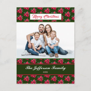 Frohe Weihnachtsfeiertage Familie Foto Personalisi Feiertagspostkarte