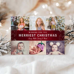 Frohe Weihnachtsfeiertage Foto Collage Feiertagspostkarte