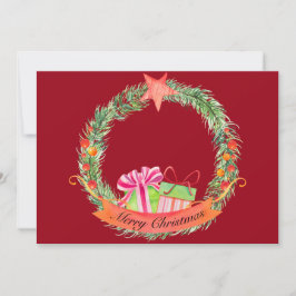 Frohe Weihnachtsfeiertage Foto Feiertagskarte