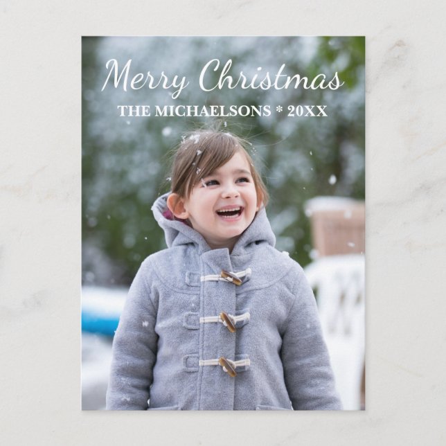 Frohe Weihnachtsfeiertage Foto Postkarte (Vorderseite)