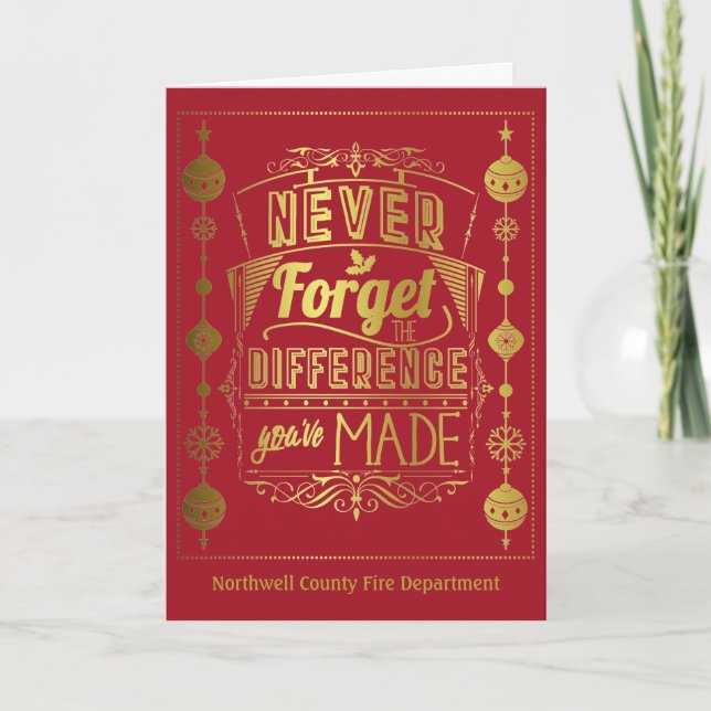 Frohe Weihnachtsfeiertage für Mitarbeiter Karte (Vorderseite)