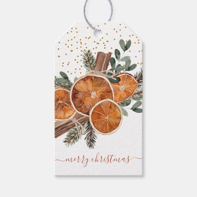 Frohe Weihnachtsfeiertage Geschenkanhänger (Vorderseite)