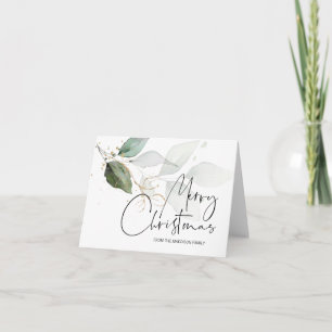 Frohe Weihnachtsfeiertage Gruß Moderne Eukalyptus Karte