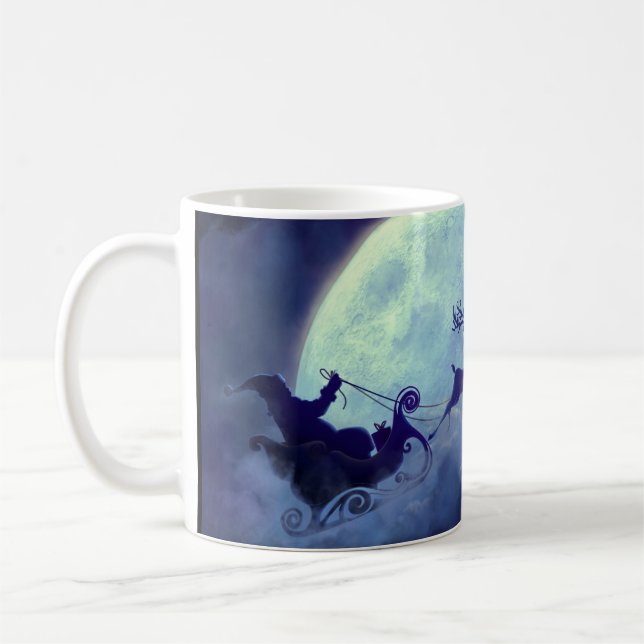 Frohe Weihnachtsfeiertage heilige Jolly Kaffeetasse (Links)