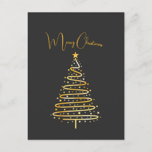 Frohe Weihnachtsfeiertage in Gold Postkarte