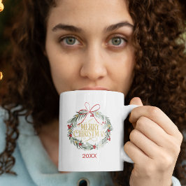 Frohe Weihnachtsfeiertage Kaffeepause Tasse
