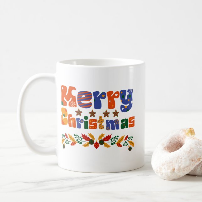 Frohe Weihnachtsfeiertage Kaffeetasse (Mit Donut)