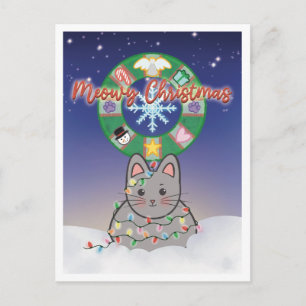 Frohe Weihnachtsfeiertage Katzenpostkarte Feiertagspostkarte