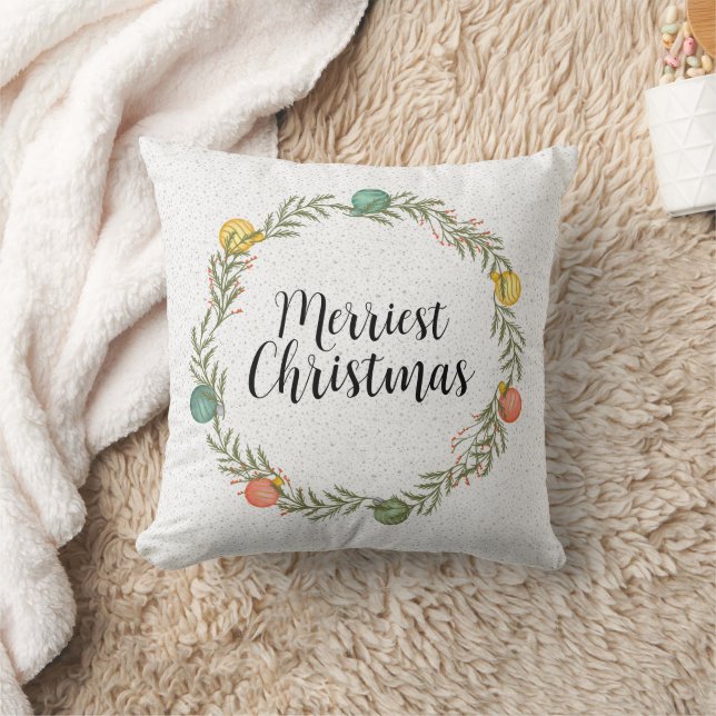 Frohe Weihnachtsfeiertage Kissen (Decke)