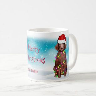 Frohe Weihnachtsfeiertage Labrador Retriever Santa Kaffeetasse