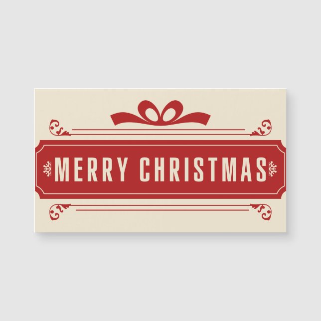 Frohe Weihnachtsfeiertage Magnetkarte (Vorderseite)