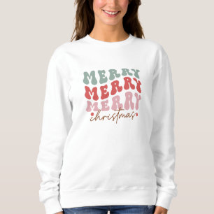 Frohe Weihnachtsfeiertage Moderne Typografie Sweatshirt
