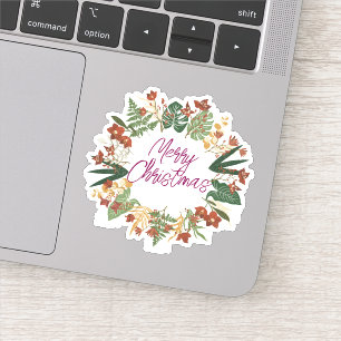 Frohe Weihnachtsfeiertage Neues Jahr Aufkleber