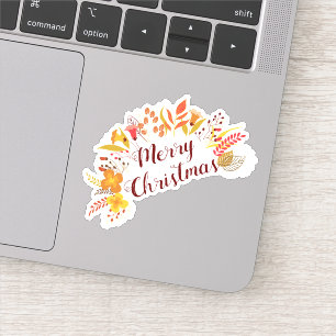 Frohe Weihnachtsfeiertage Neues Jahr Aufkleber