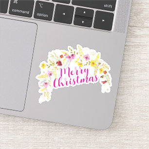 Frohe Weihnachtsfeiertage Neues Jahr Aufkleber