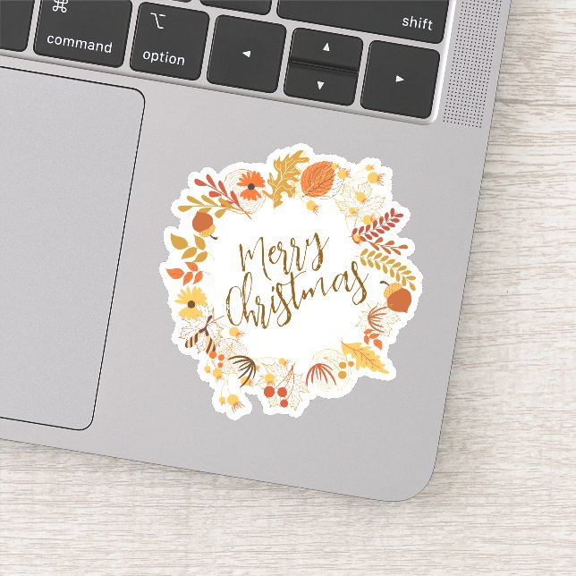 Frohe Weihnachtsfeiertage Neues Jahr Aufkleber (Detail)