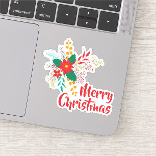 Frohe Weihnachtsfeiertage Neues Jahr Aufkleber