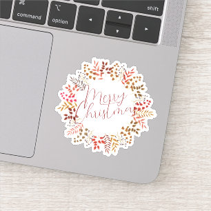 Frohe Weihnachtsfeiertage Neues Jahr Aufkleber