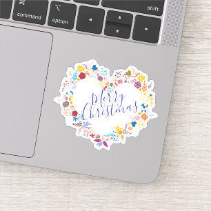 Frohe Weihnachtsfeiertage Neues Jahr Aufkleber