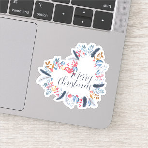 Frohe Weihnachtsfeiertage Neues Jahr Aufkleber