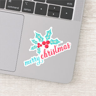 Frohe Weihnachtsfeiertage Neues Jahr Aufkleber