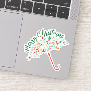 Frohe Weihnachtsfeiertage Neues Jahr Aufkleber