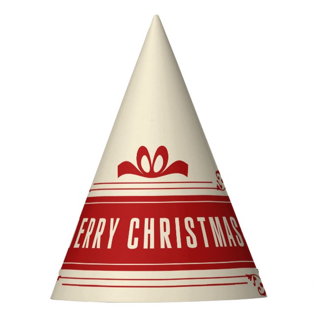 Frohe Weihnachtsfeiertage Partyhütchen (Vorderseite)