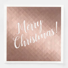 Frohe Weihnachtsfeiertage Rose goldenes Design Serviette