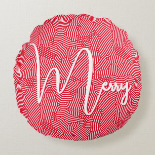 Frohe Weihnachtsfeiertage Rundes Kissen