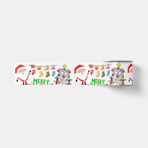 Frohe Weihnachtsfeiertage Satinband