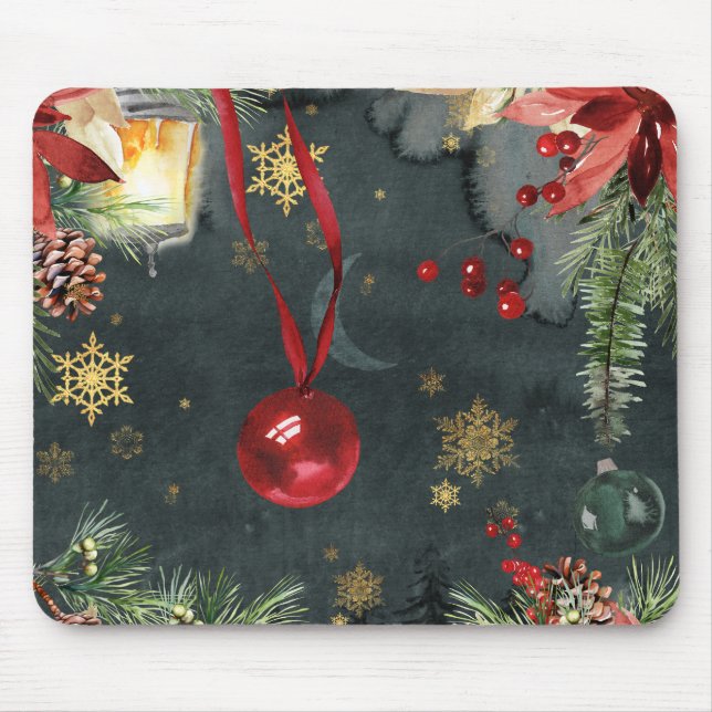 Frohe Weihnachtsfeiertage Splendor Mousepad (Vorne)