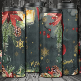 Frohe Weihnachtsfeiertage Splendor Thermosbecher