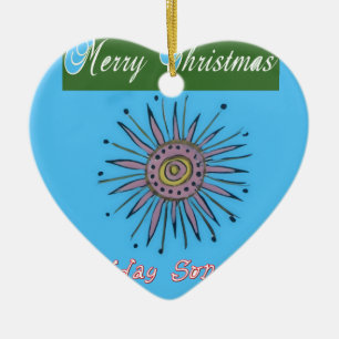 Frohe Weihnachtsfeiertage Sunshine Collection Keramik Ornament