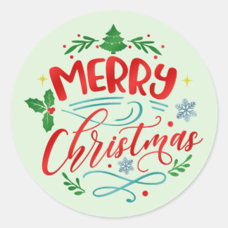Frohe Weihnachtsfeiertage Umschlag Aufkleber