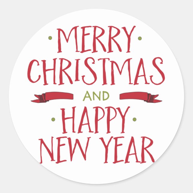 Frohe Weihnachtsfeiertage Umschlag Aufkleber (Vorderseite)