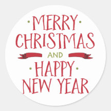 Frohe Weihnachtsfeiertage Umschlag Aufkleber