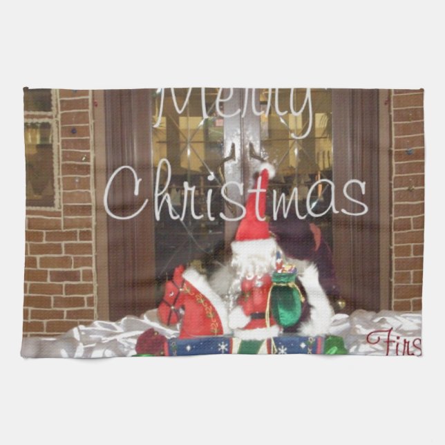 Frohe Weihnachtsfeiertage weg von der Zuhause Coll Küchentuch (Horizontal)