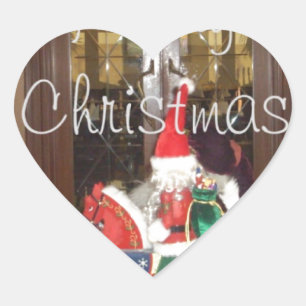 Frohe Weihnachtsfeiertage weg von Zuhause Inspirie Herz-Aufkleber