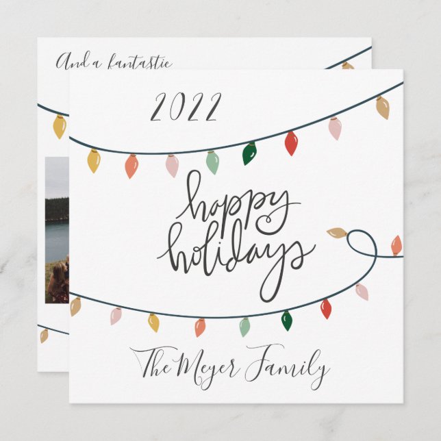 Frohe Weihnachtsfeiertage Weihnachten Lichter 3 Fo (Vorne/Hinten)