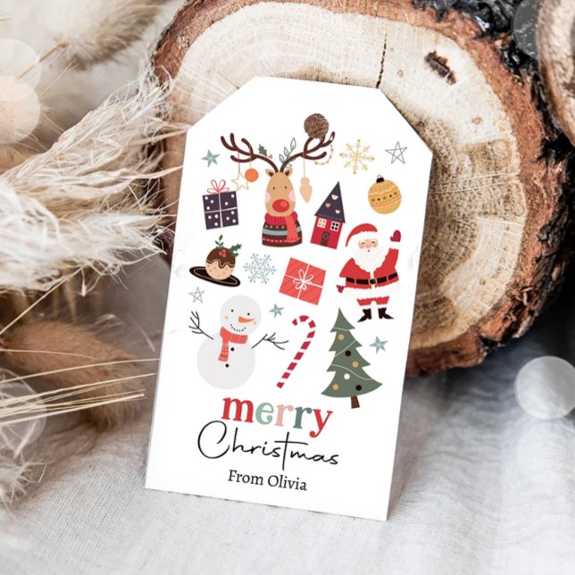 Frohe Weihnachtsfeiertage Weihnachtsgeschenk Famil Geschenkanhänger (Von Creator hochgeladen)