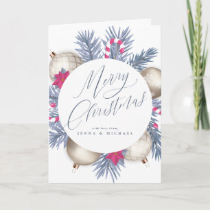 Frohe Weihnachtsfeiertage Wreath Feiertagskarte