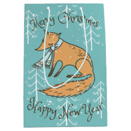 Frohe Weihnachtsferien Fox Cosy Mittlere Geschenktüte