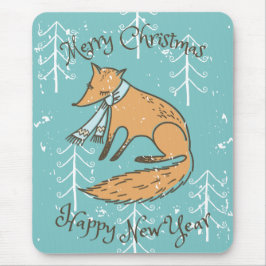 Frohe Weihnachtsferien Fox Cosy Mousepad